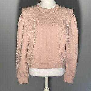 (Blank NYC) Sm Barbie Core Cable Knit Pattern With Cute Pleat Detail, Cuffs